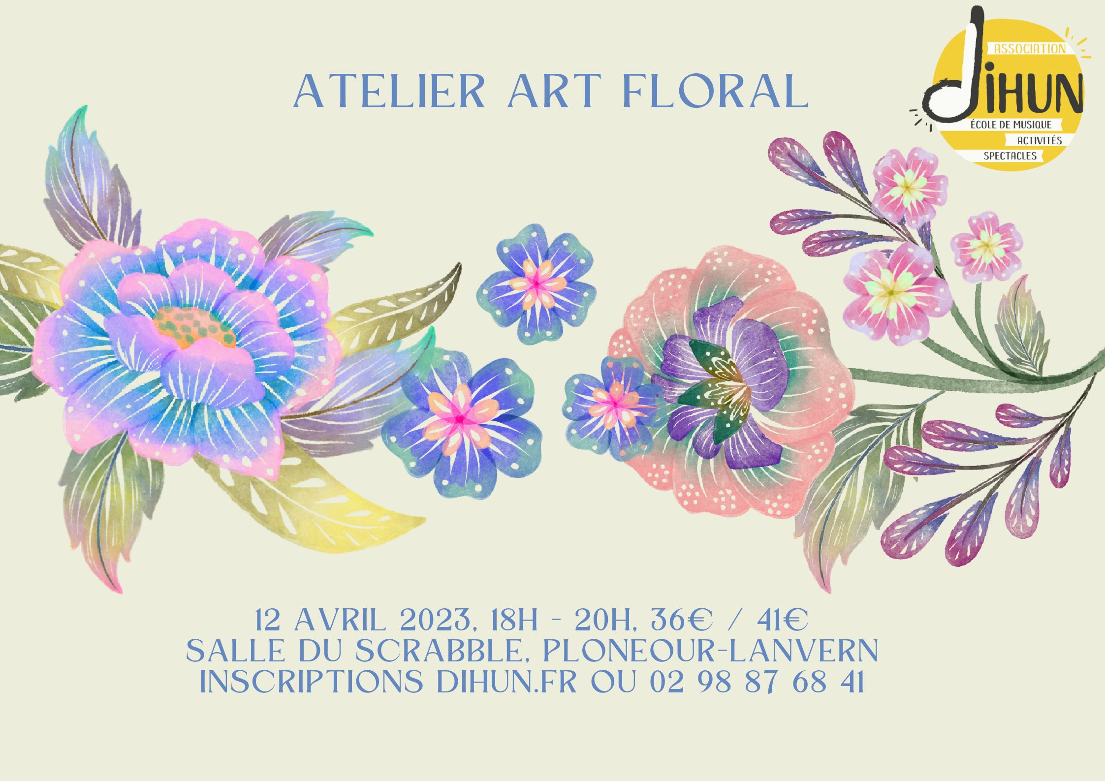 affiche atelier floral